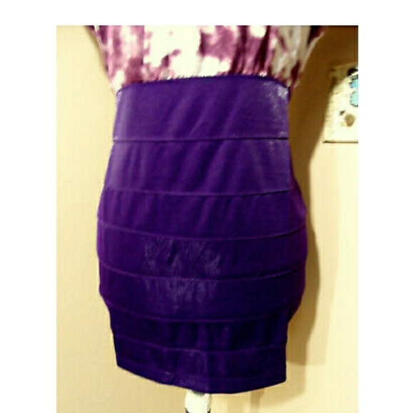 New WOW COUTURE Bandage Dress SM Plum Purple bodycon bandage style - Picture 4 of 5